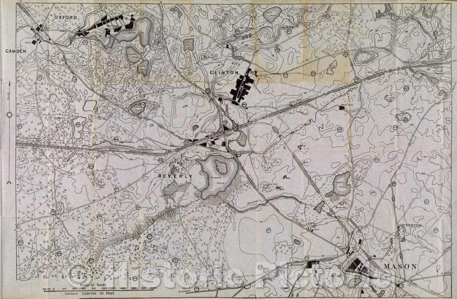 Historic Map : Terrain map for use with "Problems for noncommissioned officers", 1916 , Vintage Wall Art
