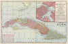 Historic Map : Official map of Cuba / Map of the world on Mercators projection, 1898 , Vintage Wall Art