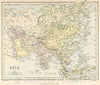 Historic Map : Asia, c. 1882 , Vintage Wall Art