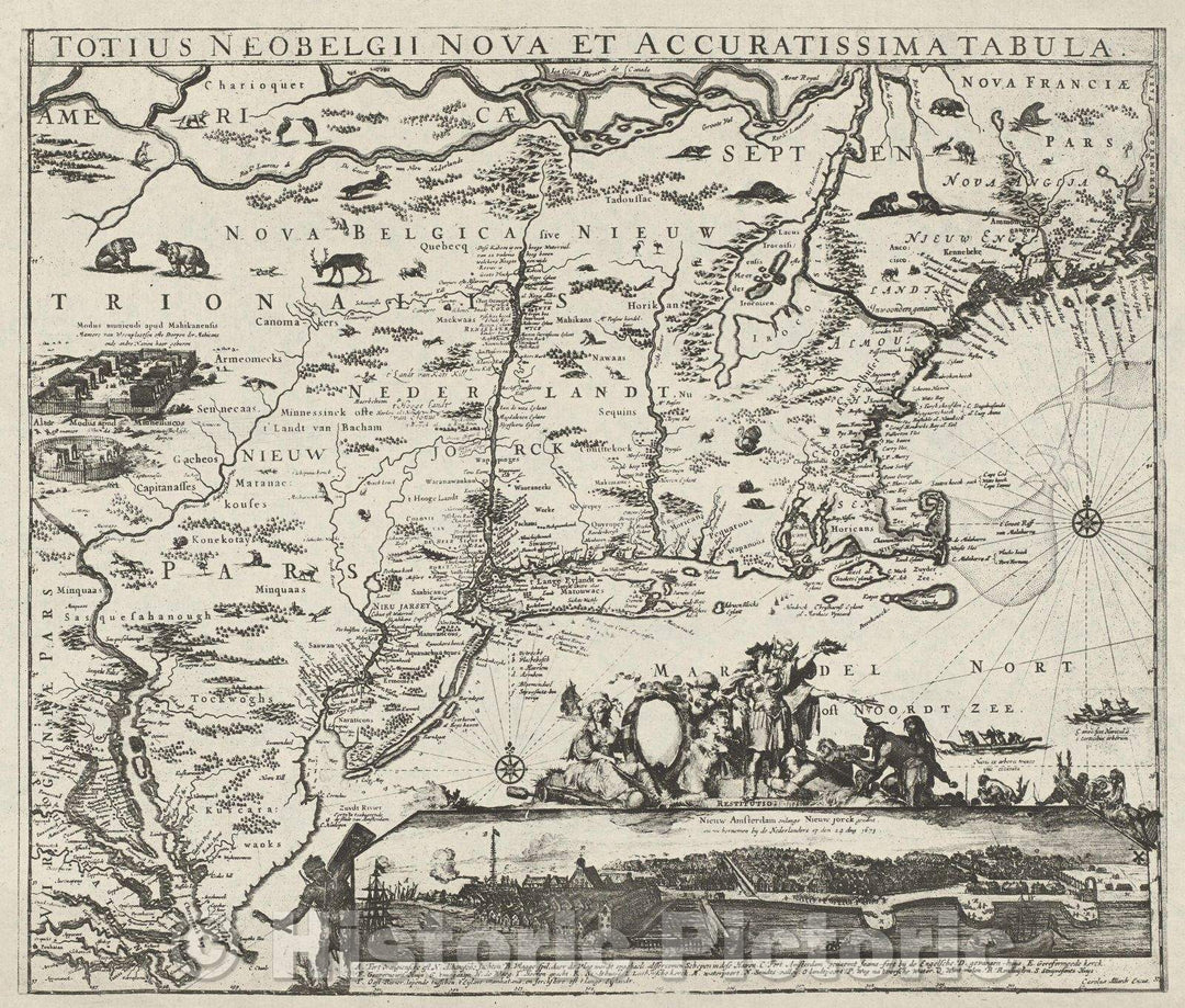 Historic Map : Totius Neobelgii nova et accuratissima tabula., 1673 , Vintage Wall Art