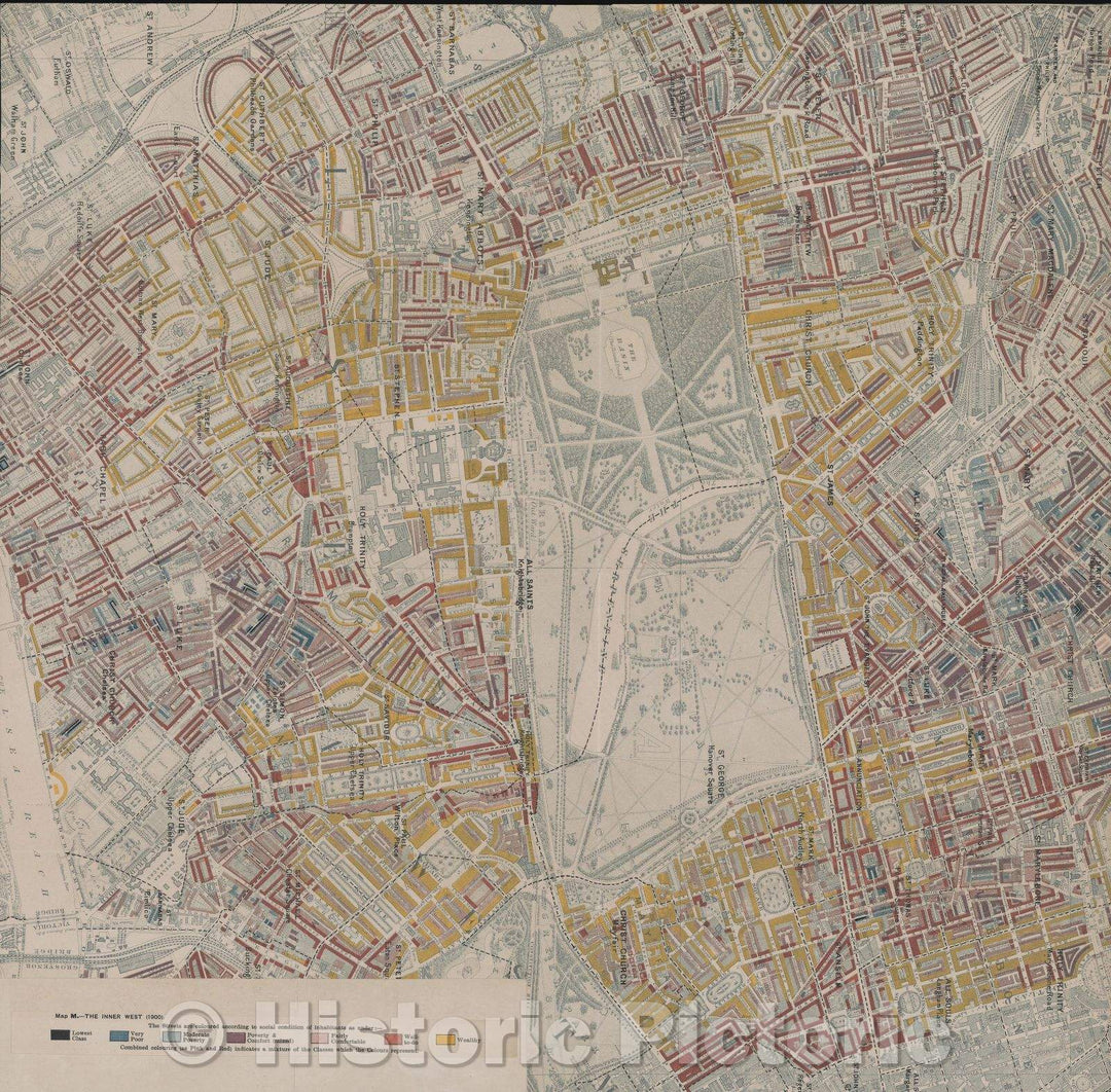 Historic Map : Map M. - The Inner West (1900)., 1900 , Vintage Wall Art