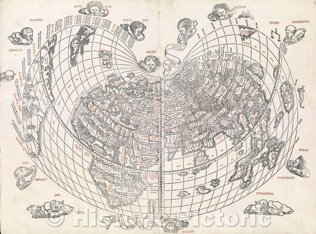 Historic Map : World, 1511 , Vintage Wall Art