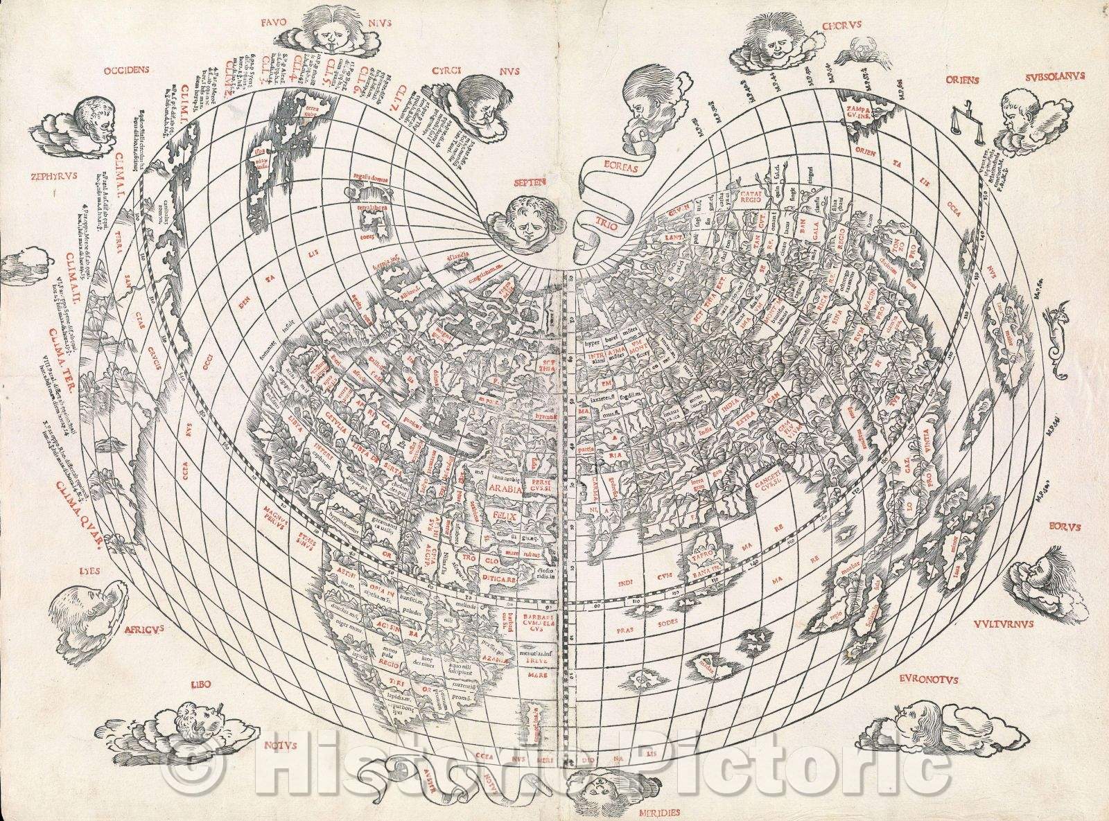 Historic Map : World, 1511 , Vintage Wall Art