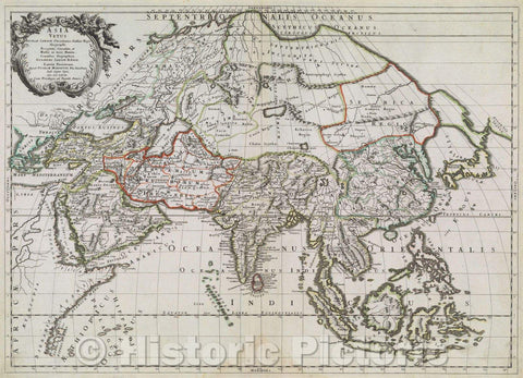 Historic Map : Asia Vetus Nicolai Sanson Christianiss. Galliar. Regis Geographi., 1667 , Vintage Wall Art