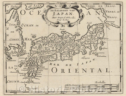 Historic Map : De Eilanden Van Japan, 1683 , Vintage Wall Art