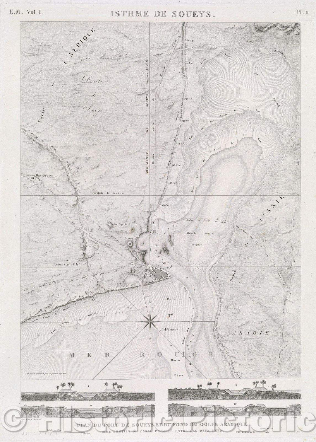 Historic Map : Soueys, 1823 , Vintage Wall Art