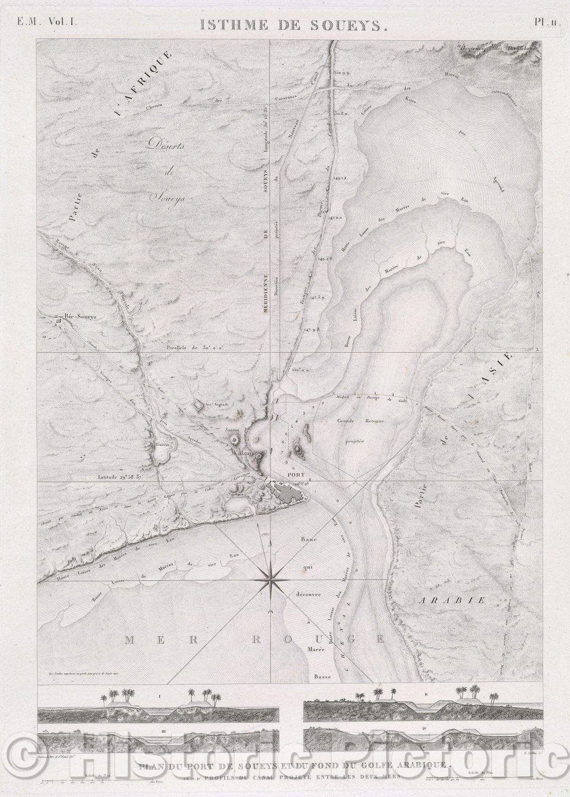 Historic Map : Soueys, 1823 , Vintage Wall Art