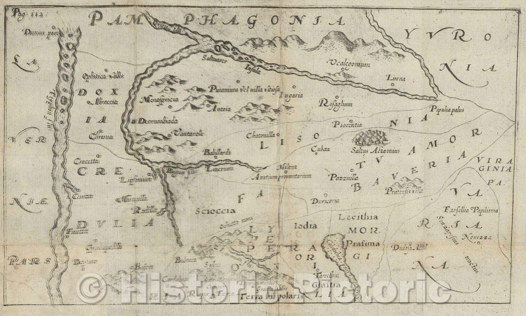 Historic Map : Moronia, 1605 , Vintage Wall Art