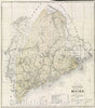 Historic Map : Map of the Railroads of the State of Maine Accompanying the Report of the Railroad Commissioners.1904., 1904 , Vintage Wall Art