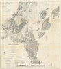 Historic Map : Portland Harbor, Maine:  Survey of the Coast of the United States, 1866 , Vintage Wall Art