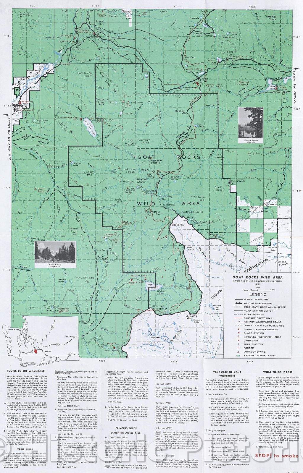 East Side Goat Rocks Map Pinchot Gifford Goat Rocks