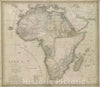 Historic Map : Africa entworfen von C.F. Weiland, 1821 , Vintage Wall Art