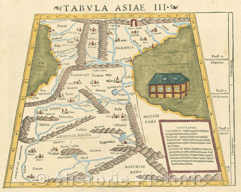 Historic Map : Tabula Asiae III, 1540 , Vintage Wall Art