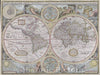 Historic Map : A new and accurat map of the world Drawne according to ye truest Descriptions, latest Discoveries and best Observations yt have beene made by English, 1651 , Vintage Wall Art