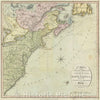 Historic Map : Map of the British Settlements, and the United States of North America from the coast of Labrador to Florida, 1813 , Vintage Wall Art