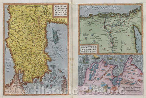 Historic Map : Natoliae, quae olim Asia Minor, Nova Descriptio., 1575 , Vintage Wall Art