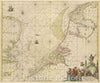 Historic Map : Mare Germanicum ab Amelandia ad Promontoria Calenti et Doverae... ...Amsterdam by F. de. Wit., 1680 , Vintage Wall Art