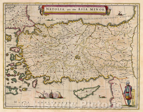 Historic Map : Natolia, quae olim Asia Minor., 1662 , Vintage Wall Art