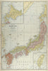 Historic Map : Map of Japan, 1904 , Vintage Wall Art