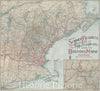 Historic Map : Summer Resorts of the Coast, Lake and Mountain Regions along the Boston and Maine Railroad and Connections, Vintage Wall Art