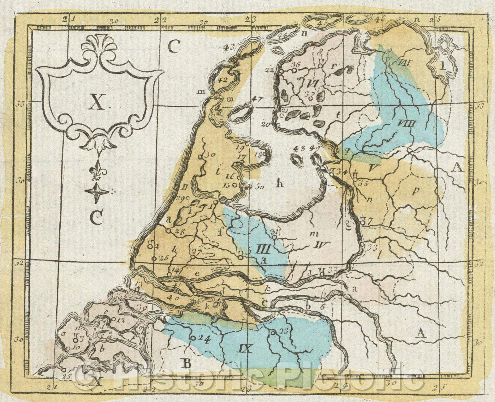 Historic Map : Map of the Dutch Republic AKA United Provinces, 1790 ...