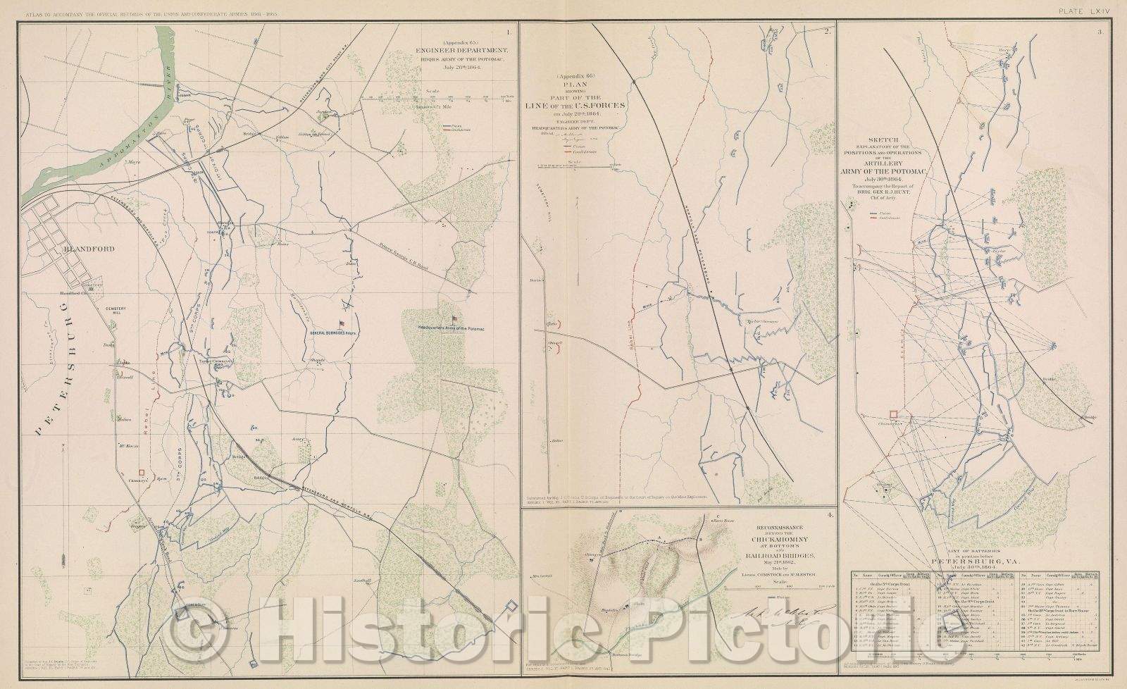 Historic Map : Engineer Office, 10th Army Corps, Sketch No. 8. of the road between Bermuda Hundred and enemy's first line of intrenchments on the North, 1864 , Vintage Wall Art