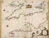 Historic Map : Het canaal tusschen Engeland en Vrancriick. t' Amsterdam, Bij Pieter Goos., 1666 , Vintage Wall Art