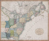 Historic Map : A New Map of the United States of America, from the best authorities., 1814 , Vintage Wall Art