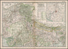 Historic Map - India, Northern Part, 1897, The Century Company - Vintage Wall Art