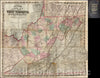 Historic Map - Colton's Map of the State of West Virginia and parts of Adjoining States, 1869, G.W. & C.B. Colton - Vintage Wall Art