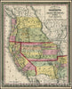 Historic Map - The State Of California, The Territories Of Oregon, Washington, Utah & New Mexico, 1852, Thomas, Cowperthwait & Co. v1