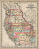 Historic Map - The State Of California, The Territories Of Oregon, Washington, Utah & New Mexico, 1856, Charles Desilver - Vintage Wall Art