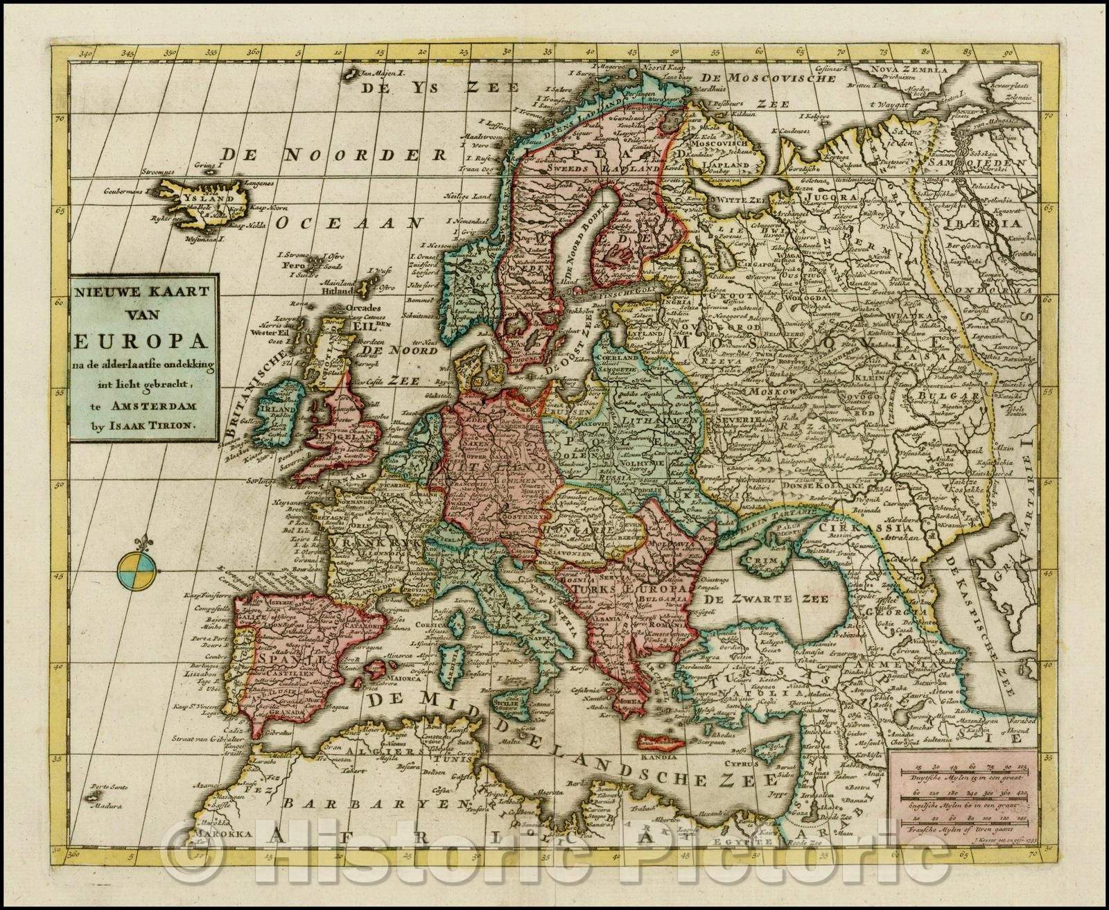 Historic Map - Nieuwe Kaart Van Europa, na de laatste ondekking int li