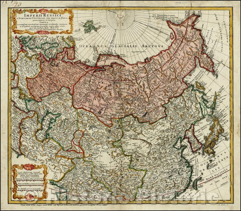 Historic Map - Imperii Russici et Tatariae Universae/Map of Asian & European Russia, along with most of China, Japan and Korea, Tibet and the Himalayas, 1732 - Vintage Wall Art
