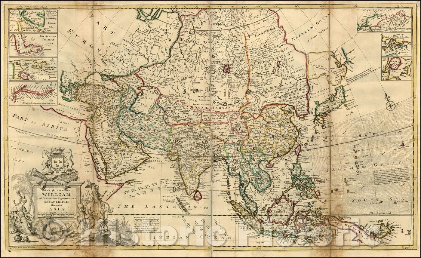 Historic Map - To the Right Honourable William Lord Cowper Lord High Chancellor of Great Britain This Map of Asia according to ye Newest, 1720, Herman Moll v2