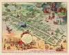 Historic Map - Town of Williamsburg, Virginia during the period of John Fry's residency (1769-1776), 1959, Everett Henry - Vintage Wall Art