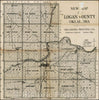 Historic Map - New Map of Logan County Oklahoma, 1920, Oklahoma Printing Company - Vintage Wall Art