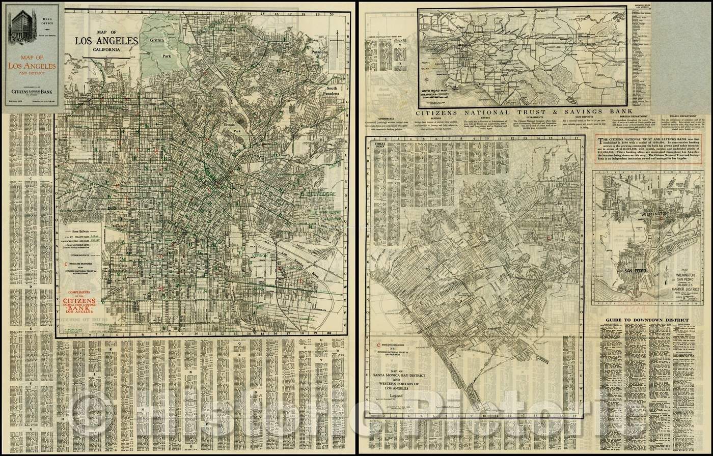 Santa Monica Map, Los Angeles County, CA