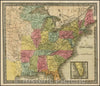 Historic Map - United States (Massive Huron and Missouri Territories), 1841, Jeremiah Greenleaf - Vintage Wall Art