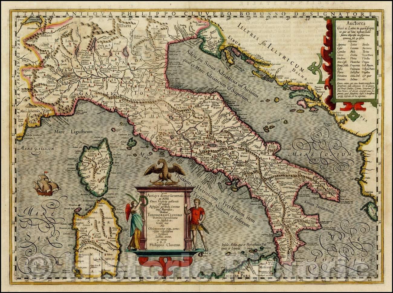 Historic Map - Italia Antiqua Philippo Cluvero Borusso Designatore/Map ...