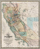 Historic Map - The States of California and Nevada, 1867, A.J. Doolittle - Vintage Wall Art