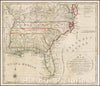 Historic Map - States of Virginia, North Carolina, South Carolina and Georgia; Comprehending the Spanish Provinces of East and West Florida: Exhibiting, 1792 - Vintage Wall Art