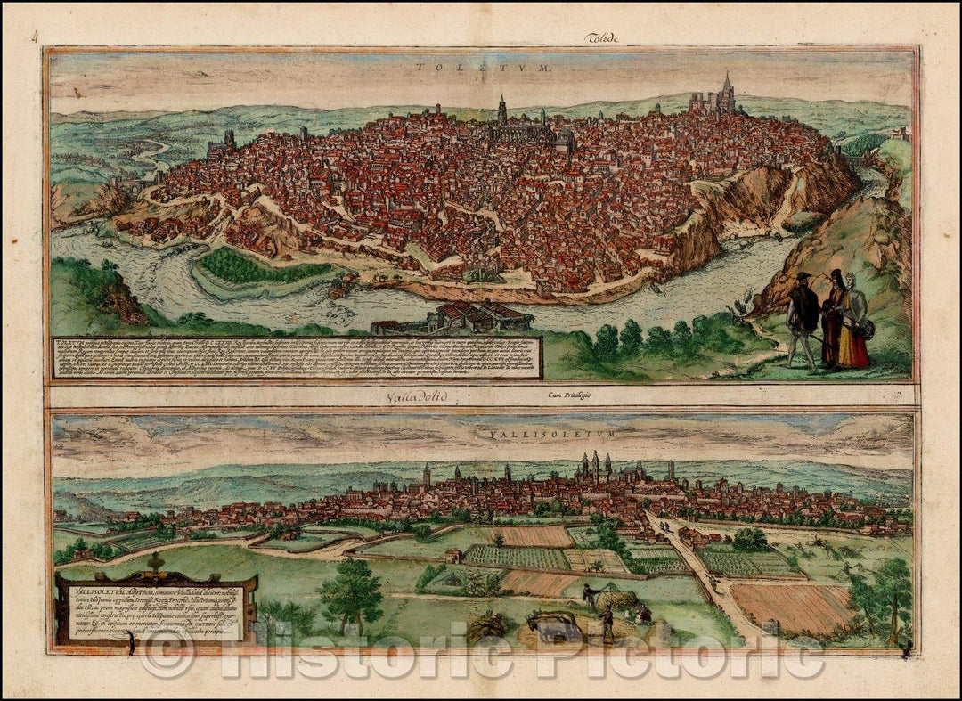 Historic Map - Toletum, 1578, Georg Braun - Vintage Wall Art – Historic ...