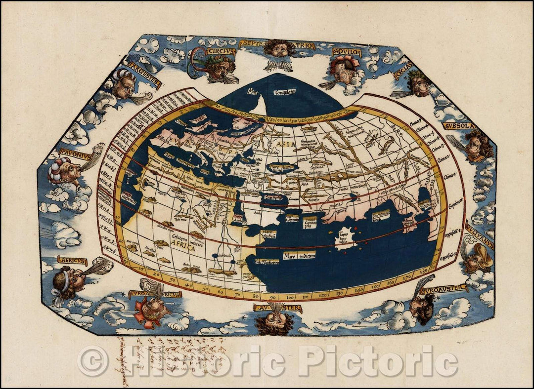 Historic Map - World Map, 1522, Lorenz Fries v1 – Historic Pictoric
