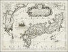 Historic Map - Isola del Giapone e Penisola di Corea. / Nice example of Coronelli's important Map of Japan and Korea, published in Venice, 1690 - Vintage Wall Art