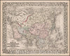 Historic Map - Map of Asia Showing its Gt. Political Divisions and.Routes of Trade between London & India, China, Japan, 1871, Samuel Augustus Mitchell Jr. v2