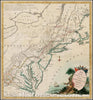 Historic Map - Map for the Interior Travels through America, delineating the March of the Army, 1789, Thomas Condor - Vintage Wall Art