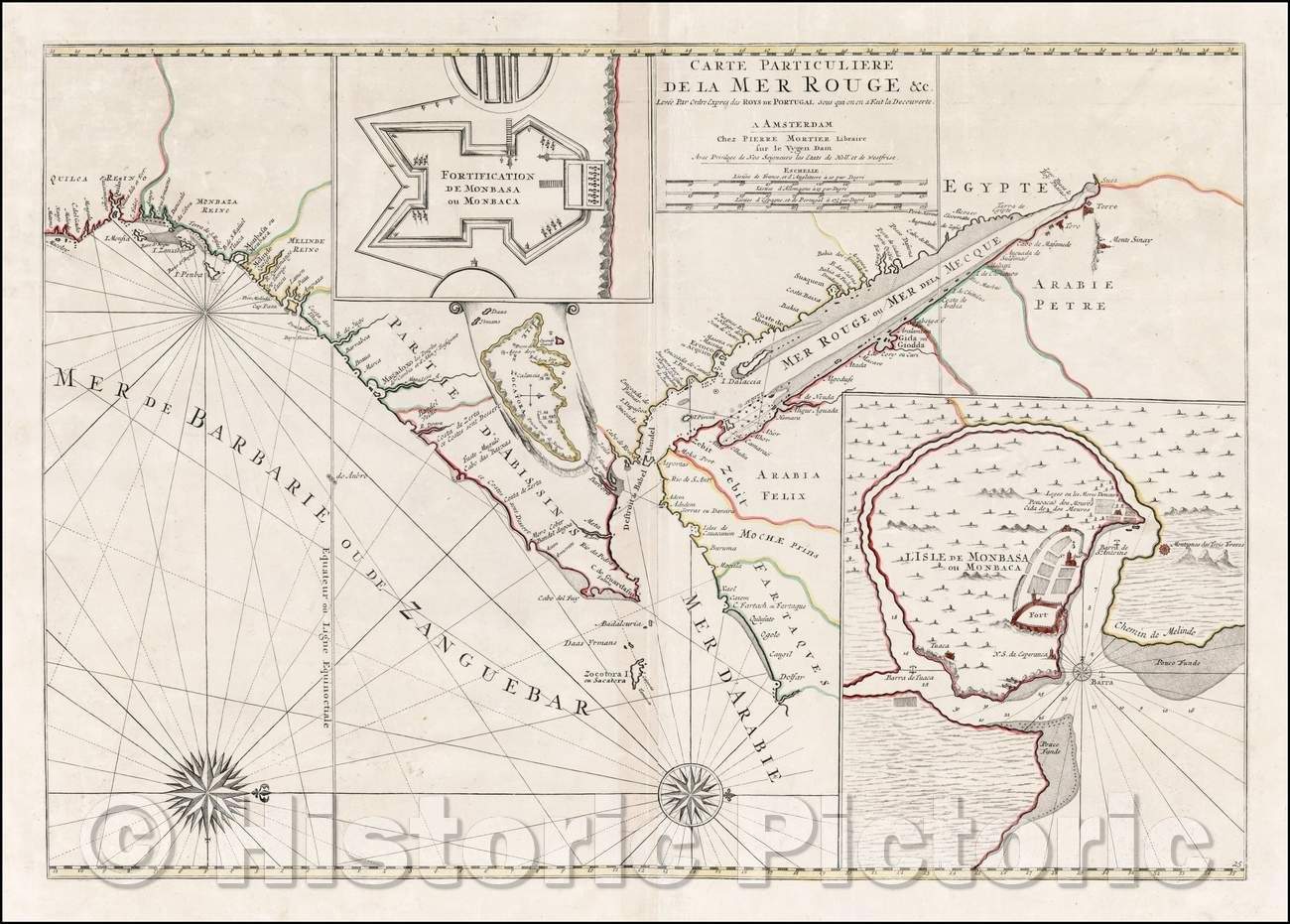Historic Map - Carte Particuliere de la Mer Rouge Levee Par Ordre des ...