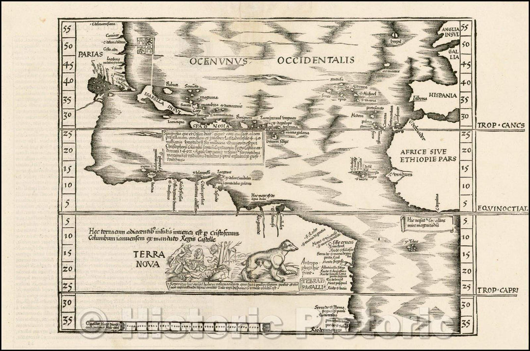 Historic Map - Oceani Occidentalis Seu Terrae Novae Tabula The Admiral's Map, 1541, Lorenz Fries v2