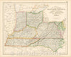 Historic Map - States of Delaware, Maryland, Virginia, (with District of Columbia) North Carolina, Ohio, Kentucky, Tennessee, and Indiana, 1857 - Vintage Wall Art